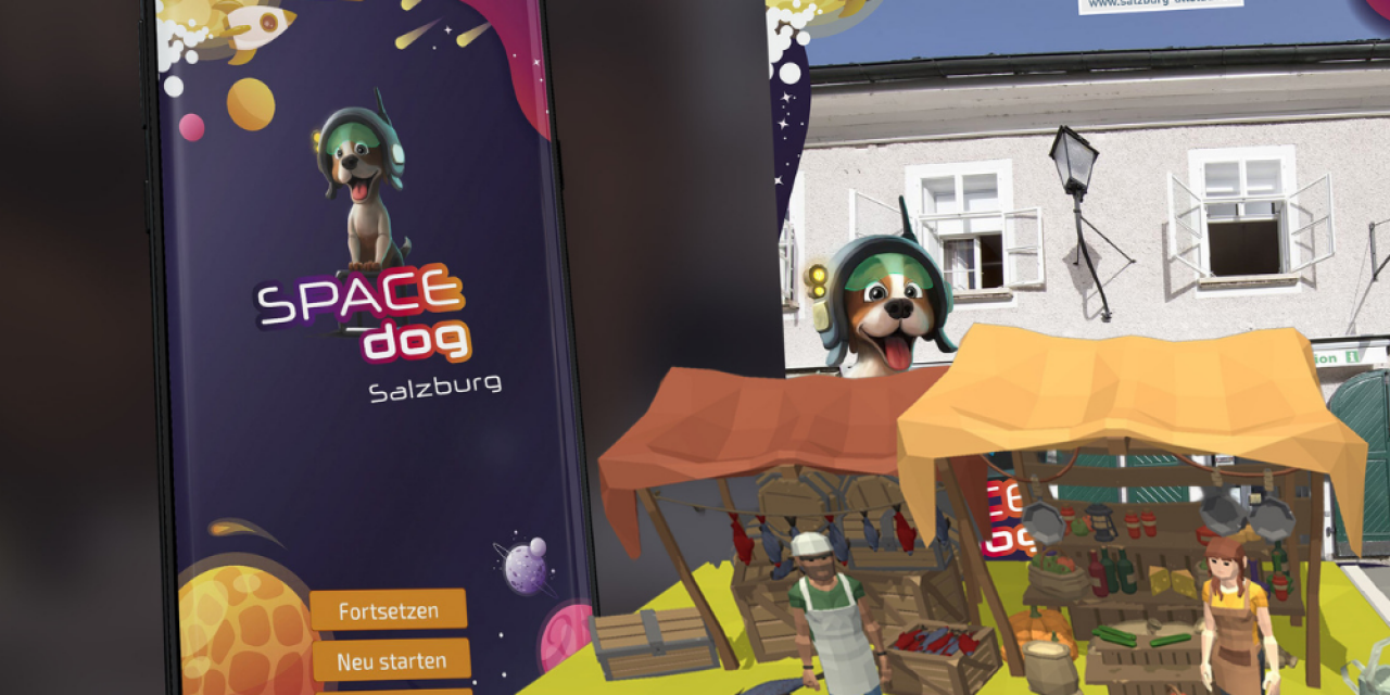 Space Dog：通过增强现实家庭指南探索城市
