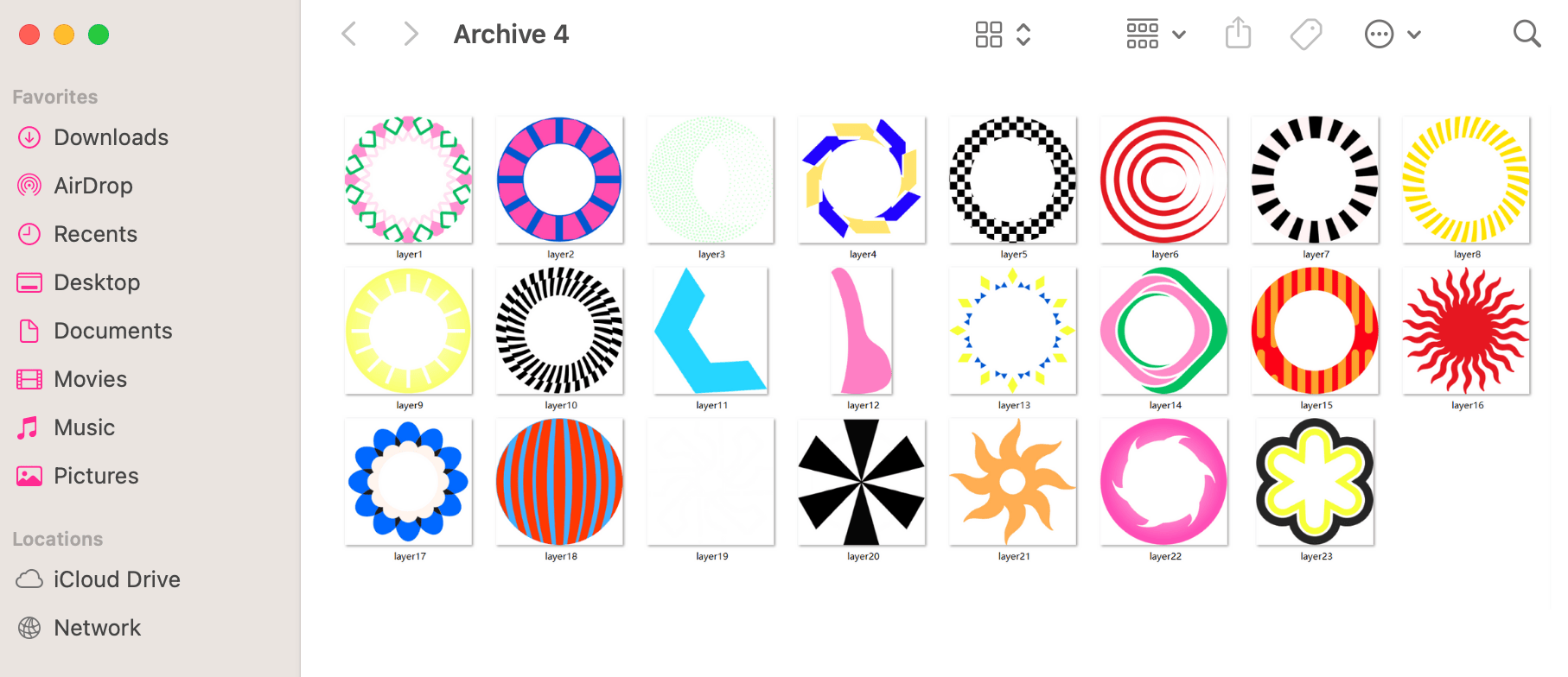 Export the layers from your drawing as separate files