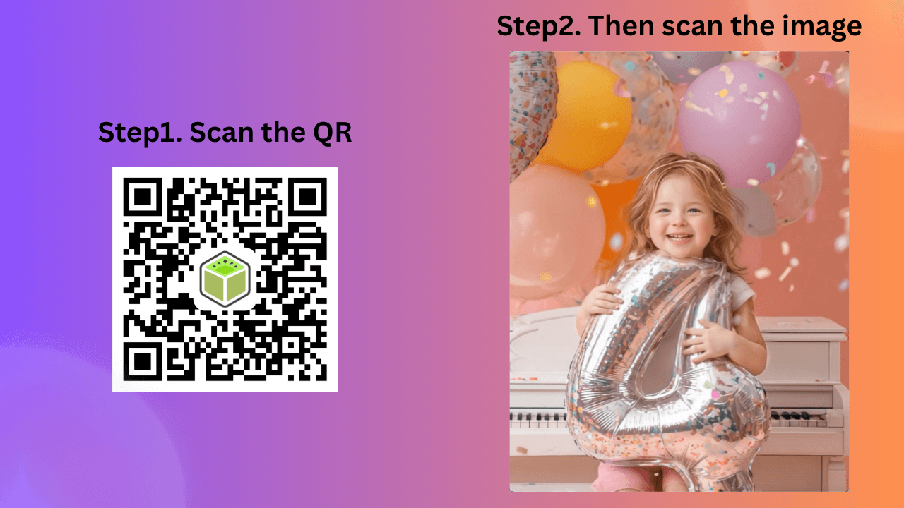 Scan the QR code to start the AR experience