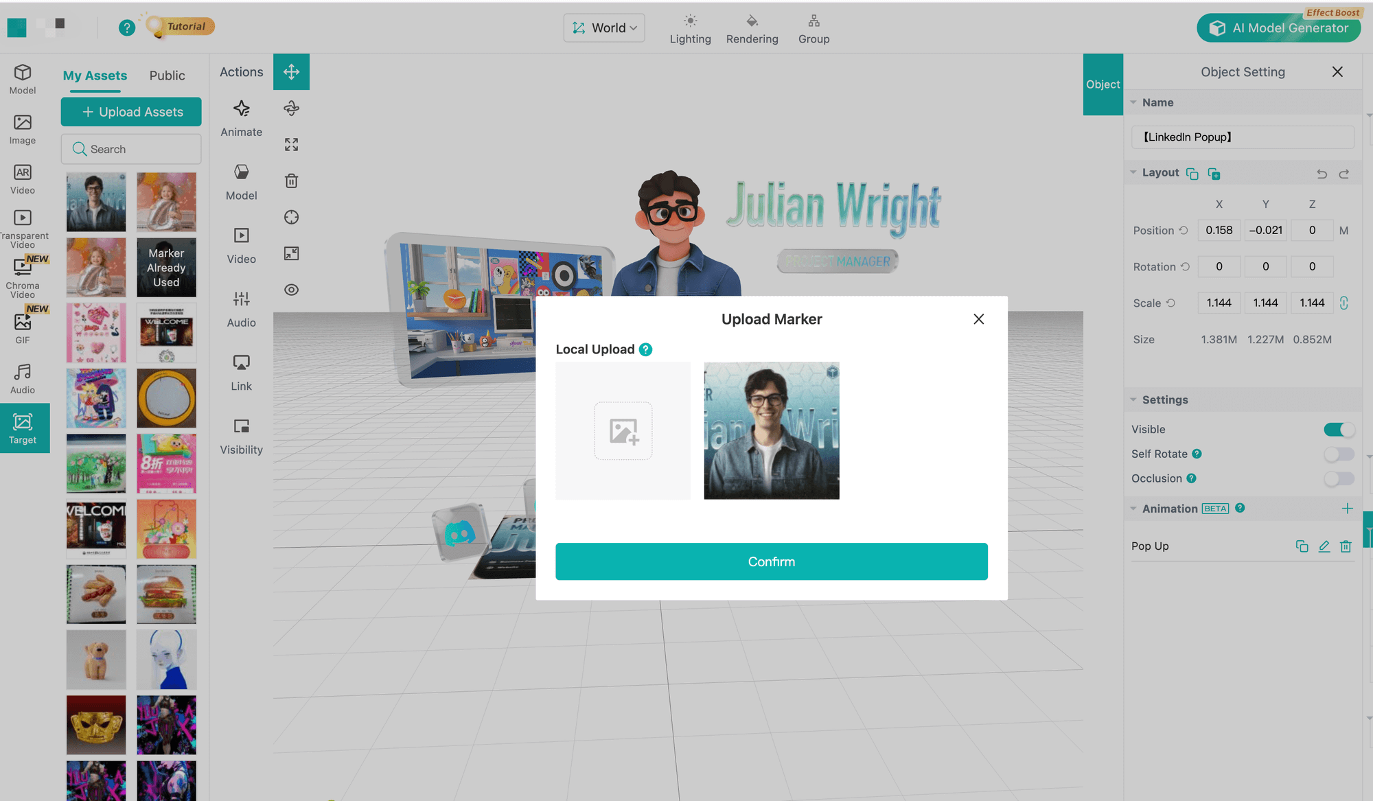 upload your target image