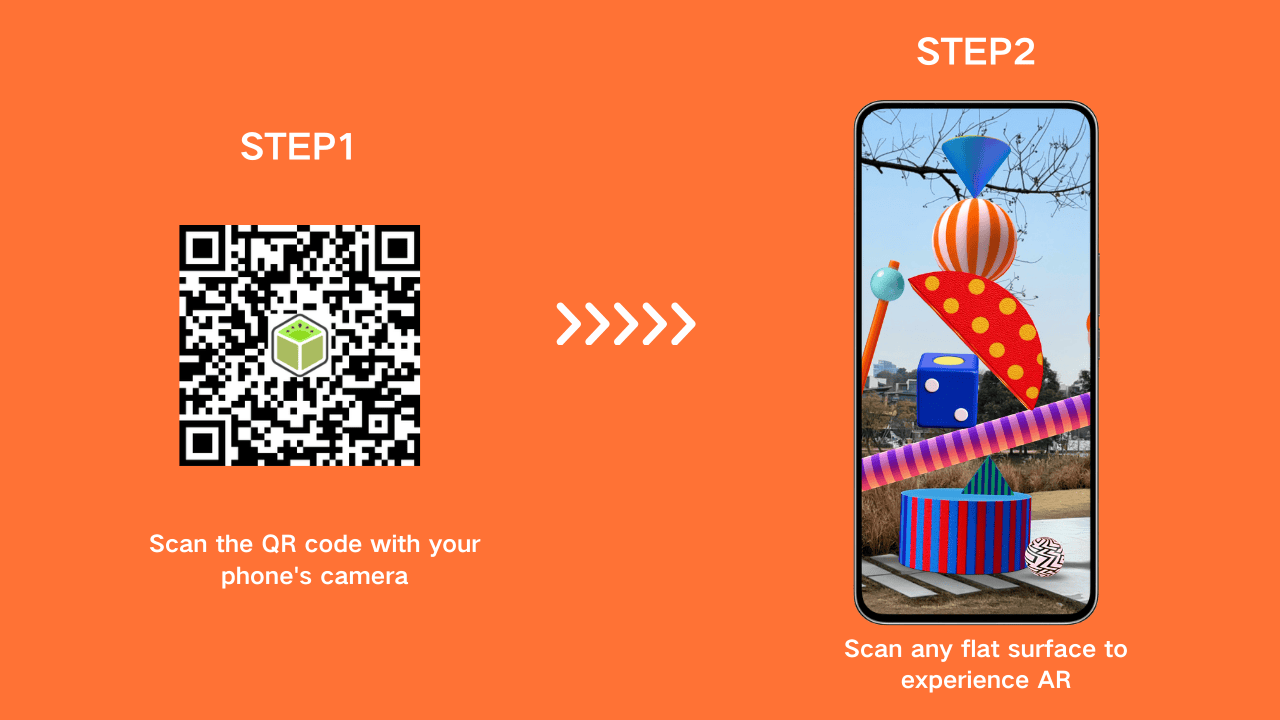 Scan to experience the AR installation