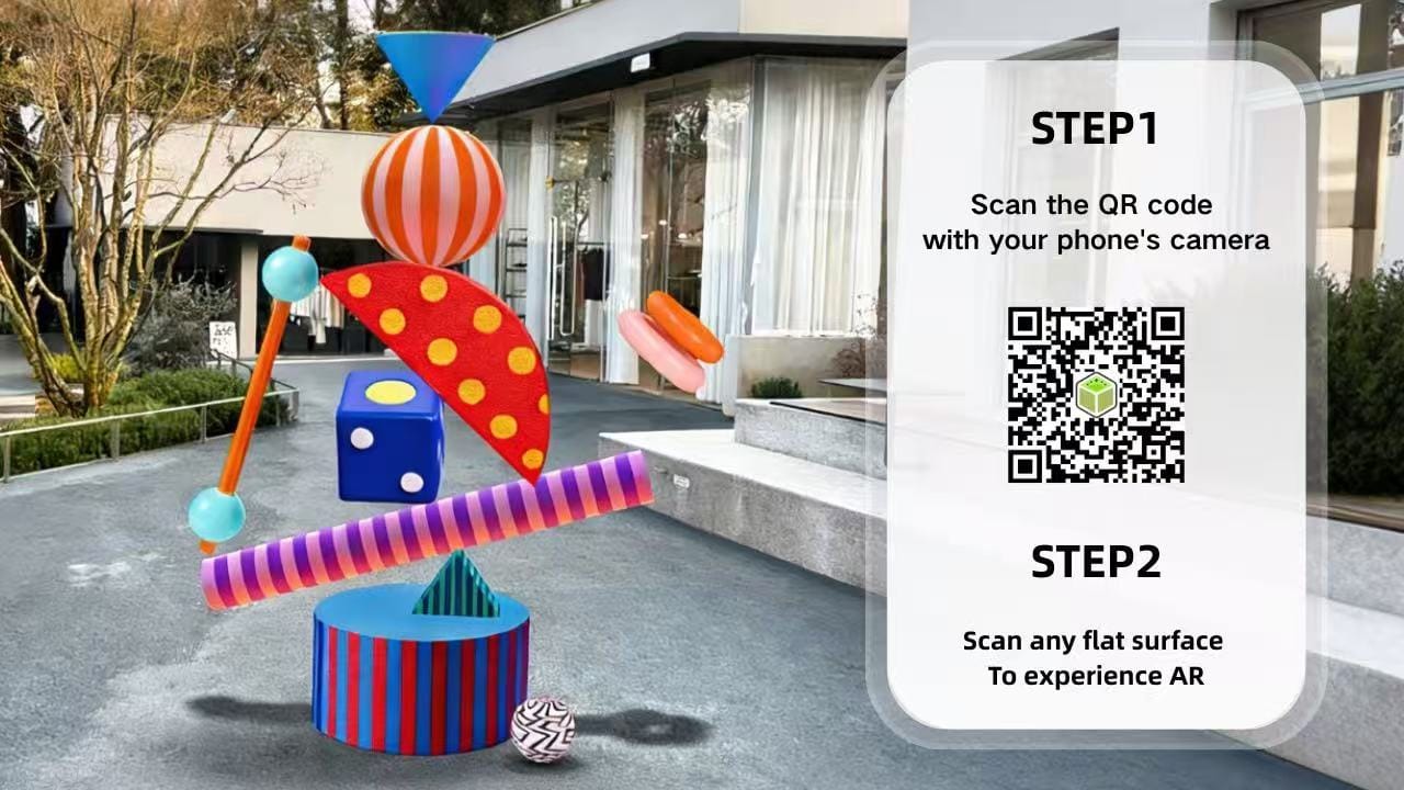 Scan the code: discover AR art built with Kivicube