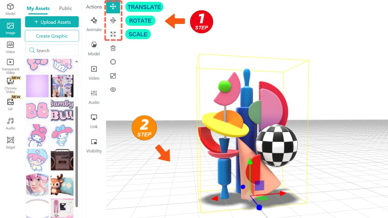 Use the Transform Tool in Kivicube's AR Editor to Refine the Layout