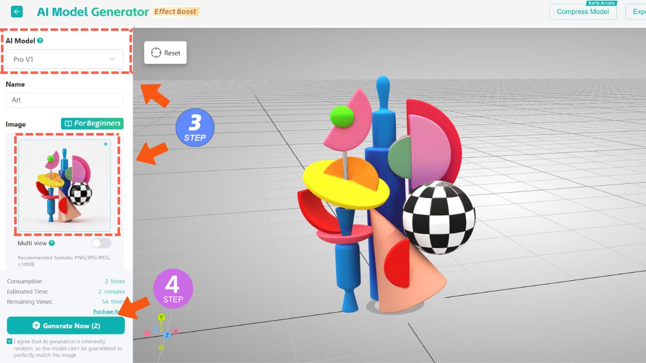 Upload Your Reference Image and Wait for the Model to Generate