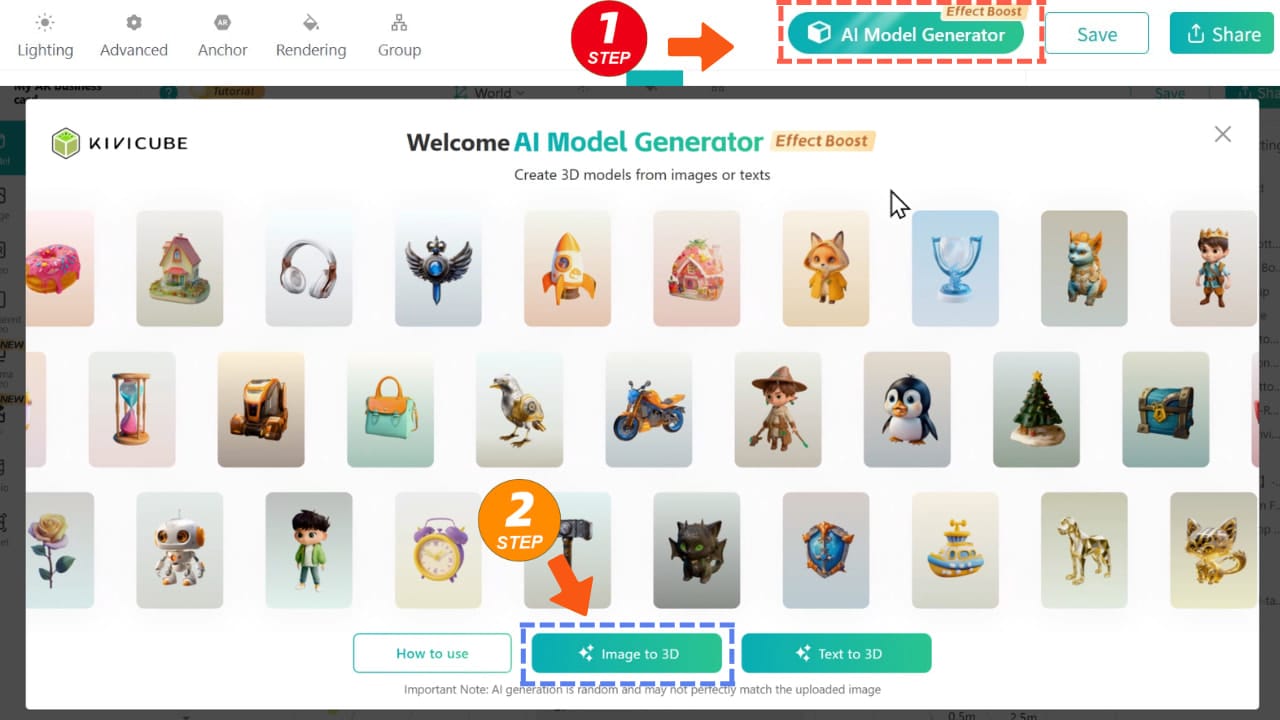 Kivicube AI Model Generator