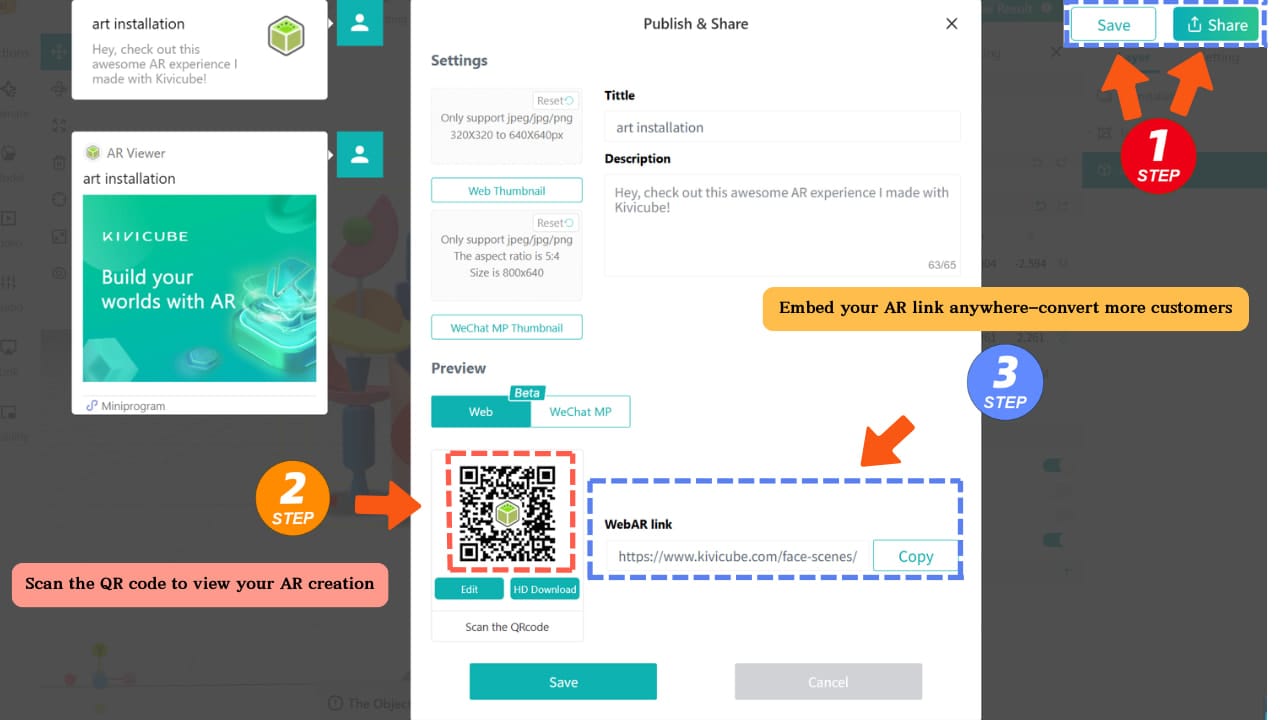 Scan the QR Code to Experience Your First AR Artwork