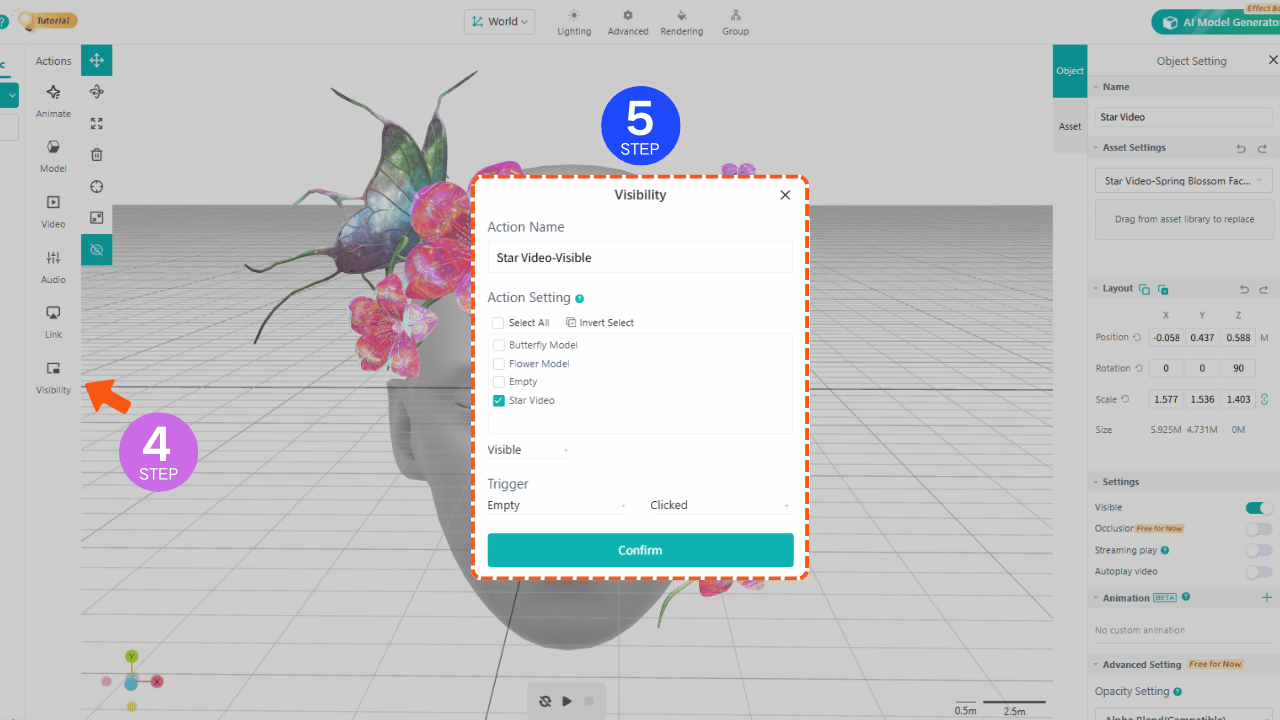 Expand Clickable Area for AR Interactions in Kivicube Using Empty Object