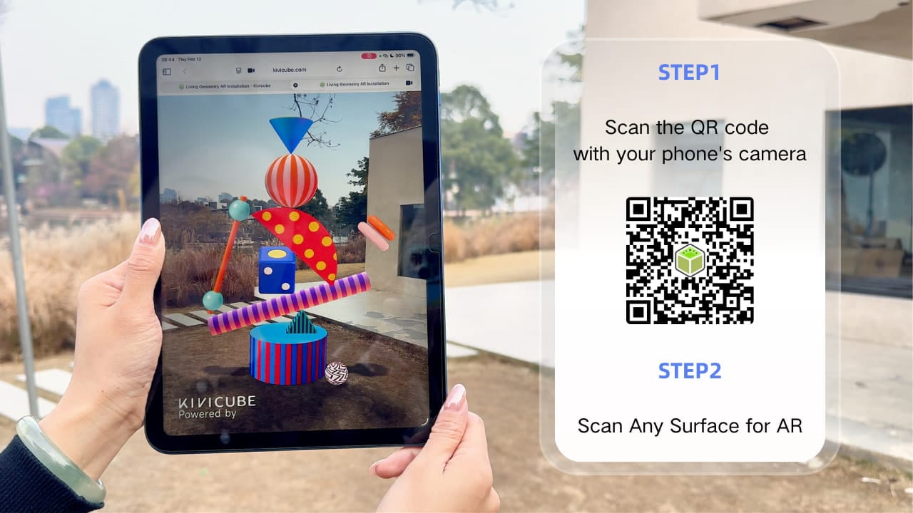 Experience AR Art Installation Created with Kivicube