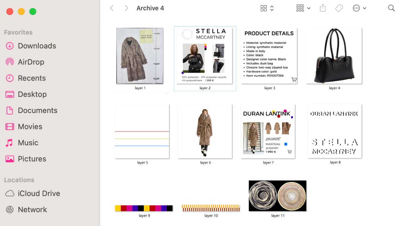 Export each asset as a separate layer