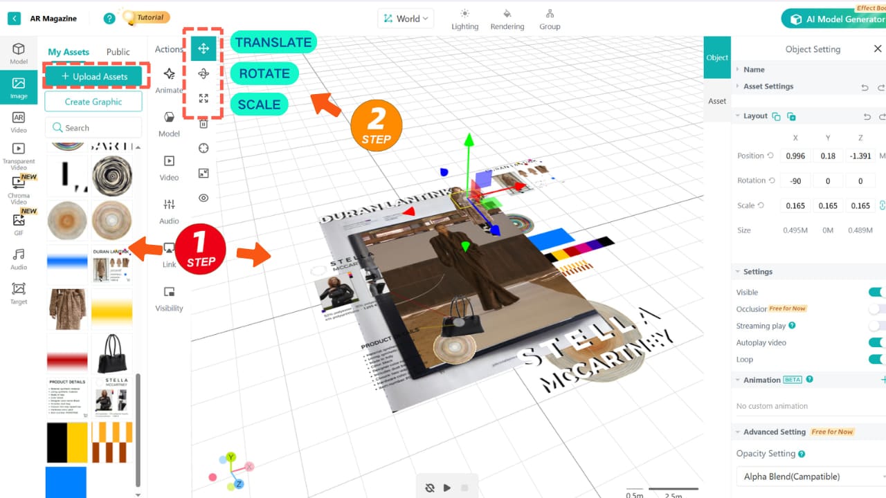 Add depth with layered assets in Kivicube