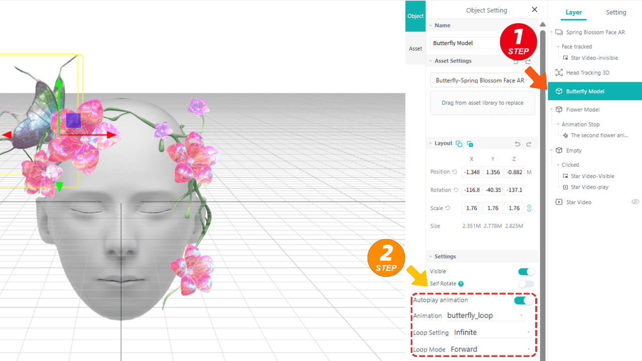 How to add animation inside Kivicube
