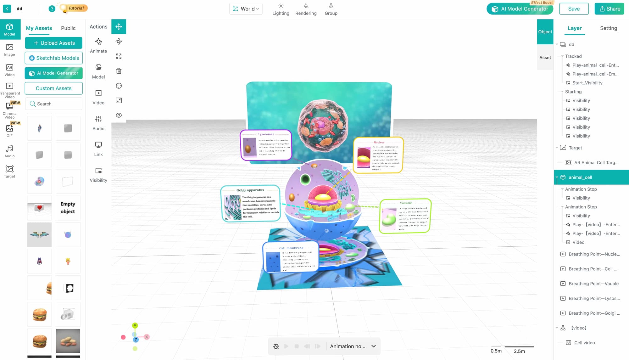 Create AR Learning Cards with Kivicube AR Studio