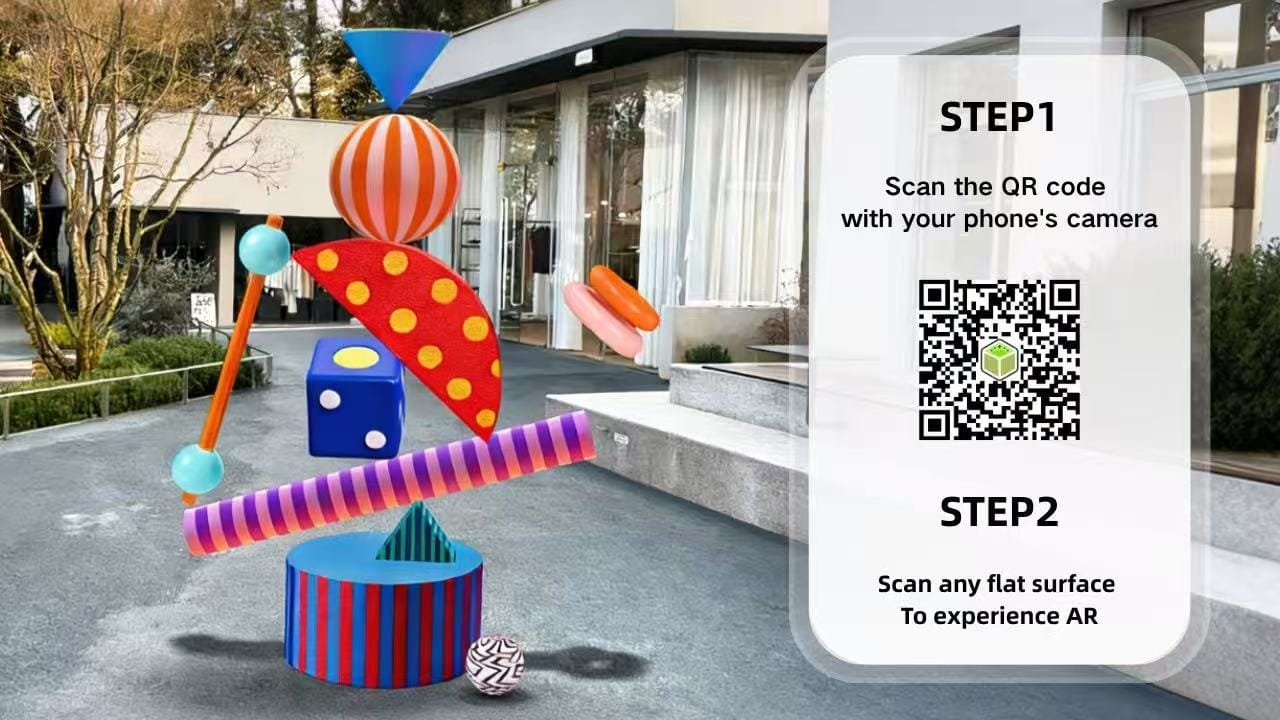 AR Art Installation Made with Kivicube AR Studio