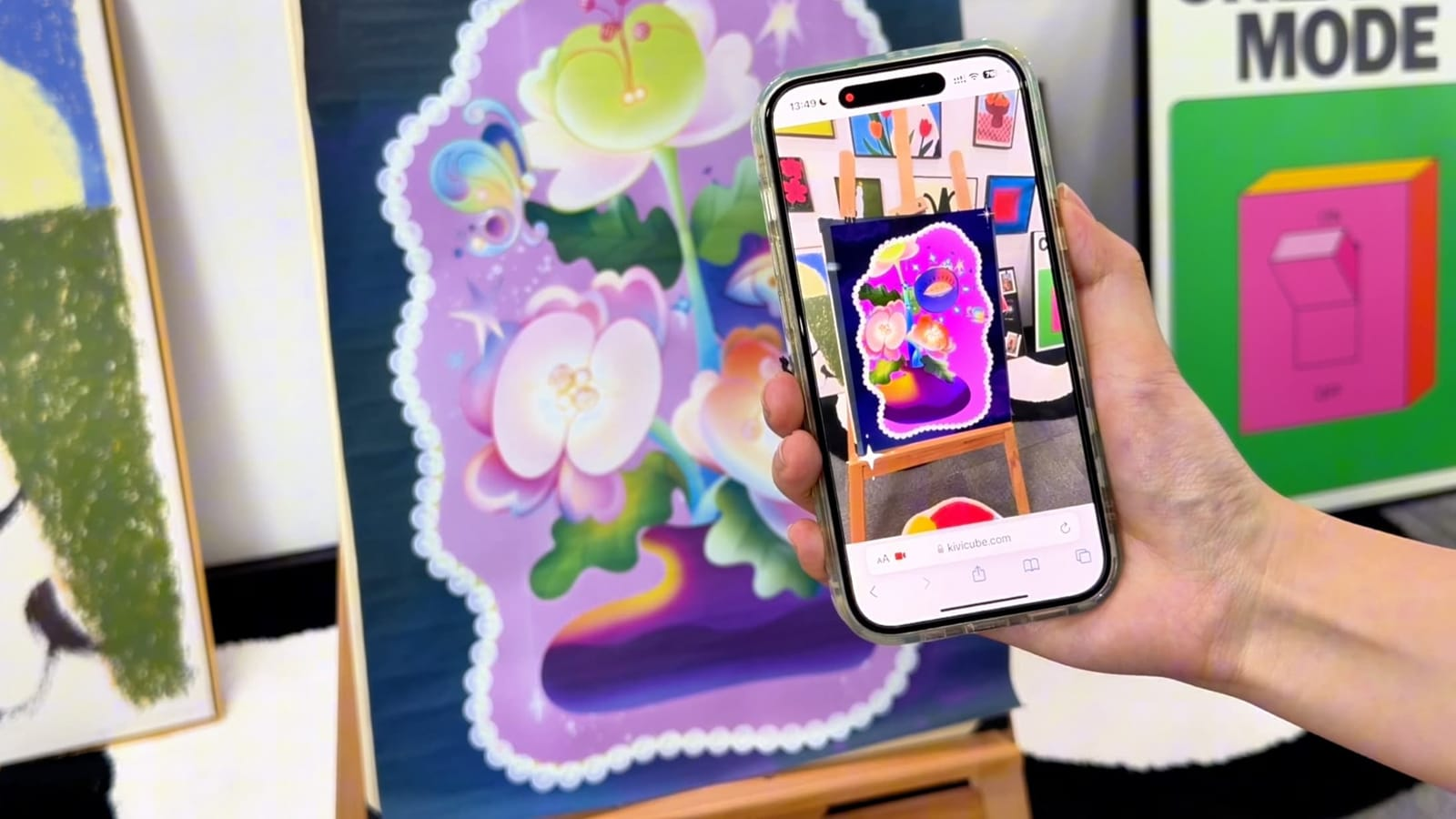 AR Artwork| Crystal in Bloom Made with Kivicube