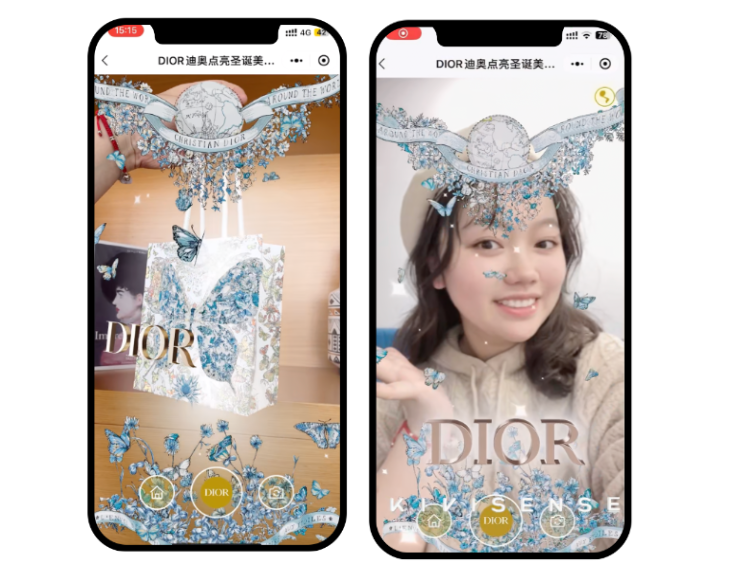 AR Filter Experience by Dior | Source: Kivisense