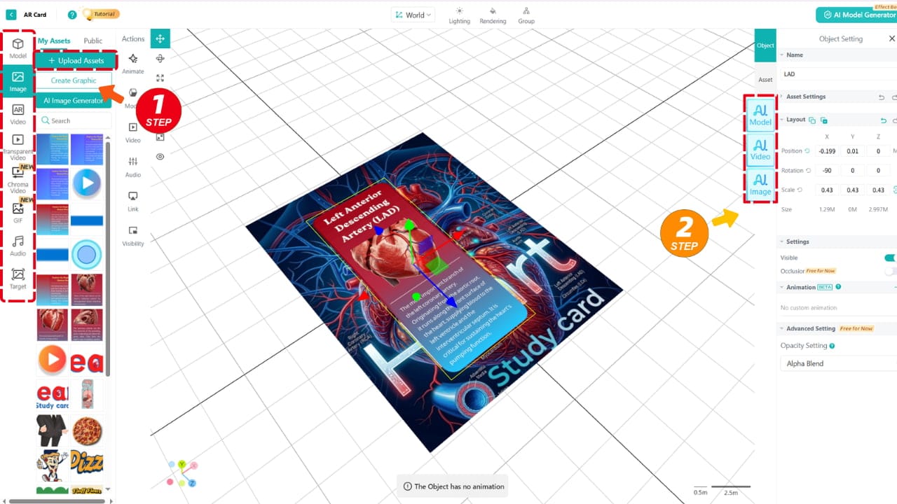 Upload your assets based on the file type, or get the perfect assets using Kivi AI