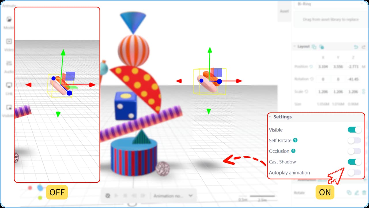 How to Set Shadow Effects for Individual Assets in Kivicube