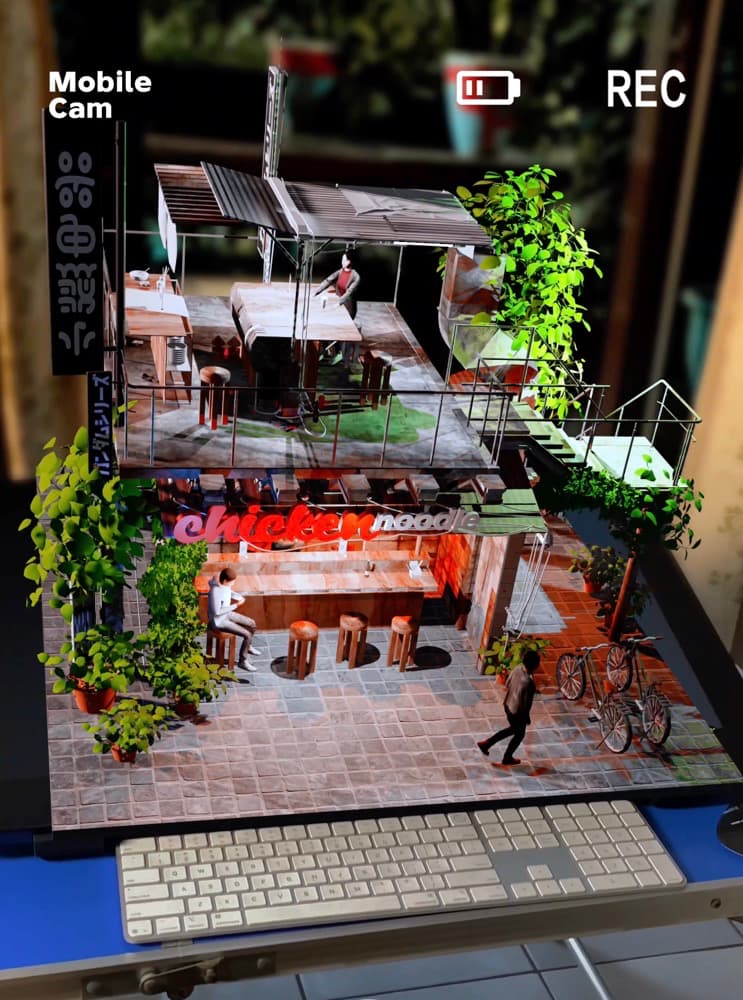Bowski 3D scene in Web AR