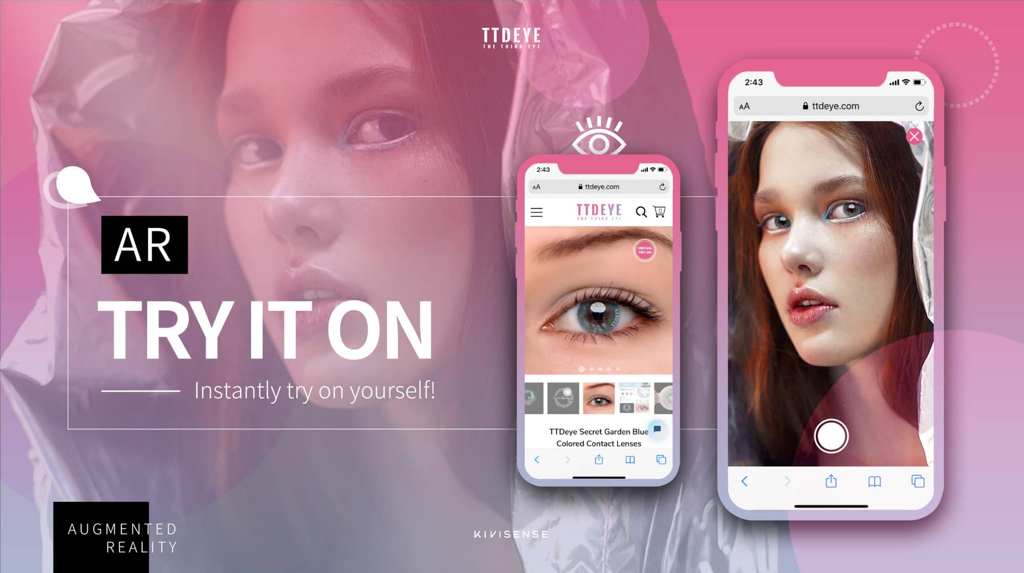 Kivicube AR Marketing Plugin Integration Showcase:TTDEYE AR Contact Lens Try-on