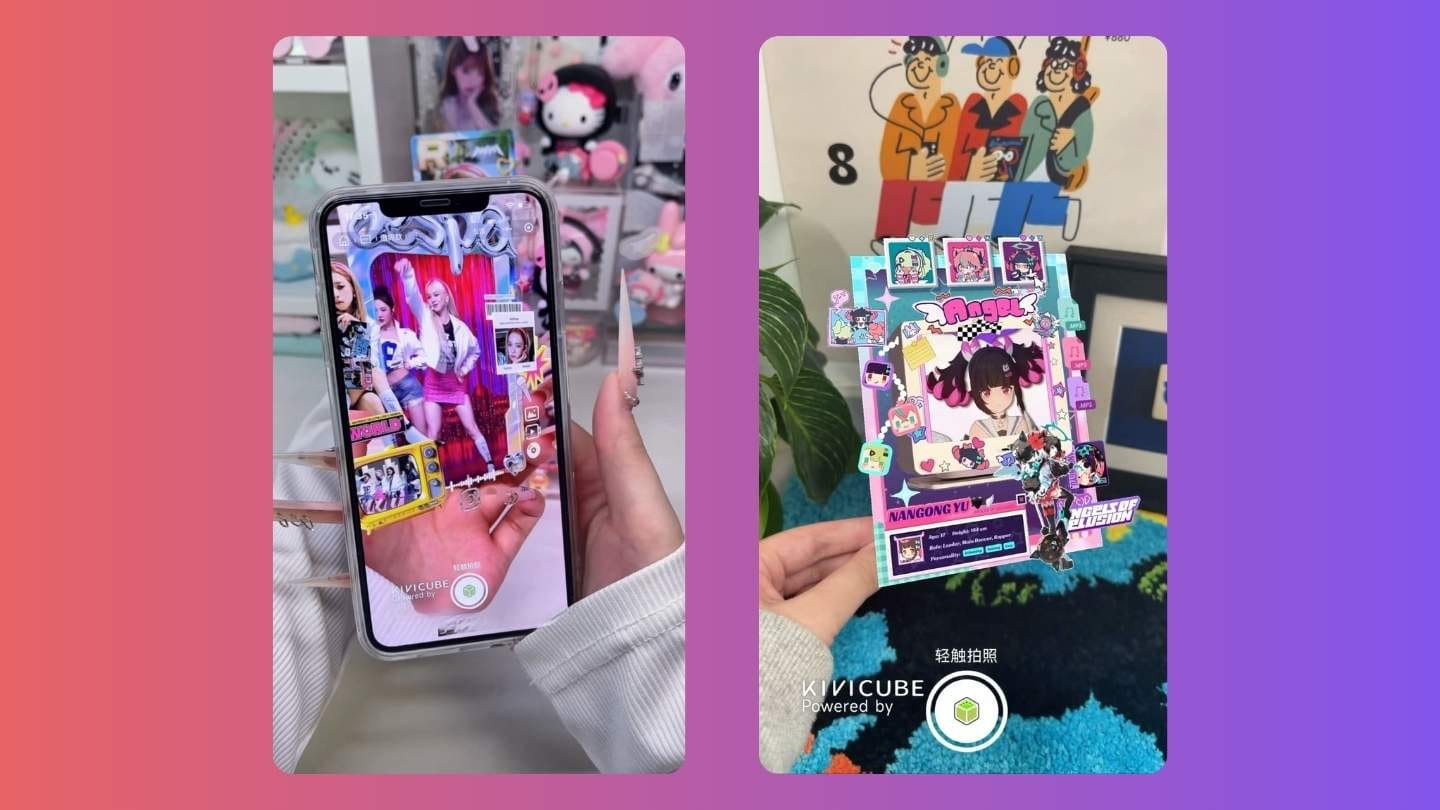 AR Creative idea: AR fan art card created with Kivicube