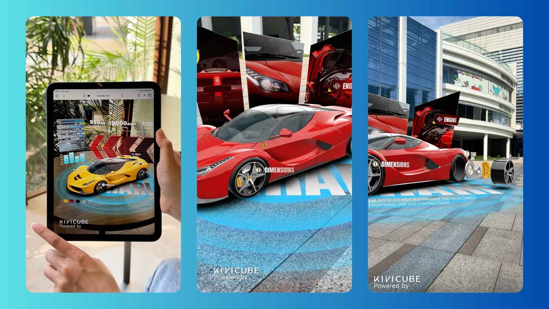 Create immersive AR car showroom experiences easily with Kivicube.