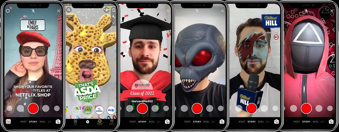 AR creative ideas: AR face filter on social media