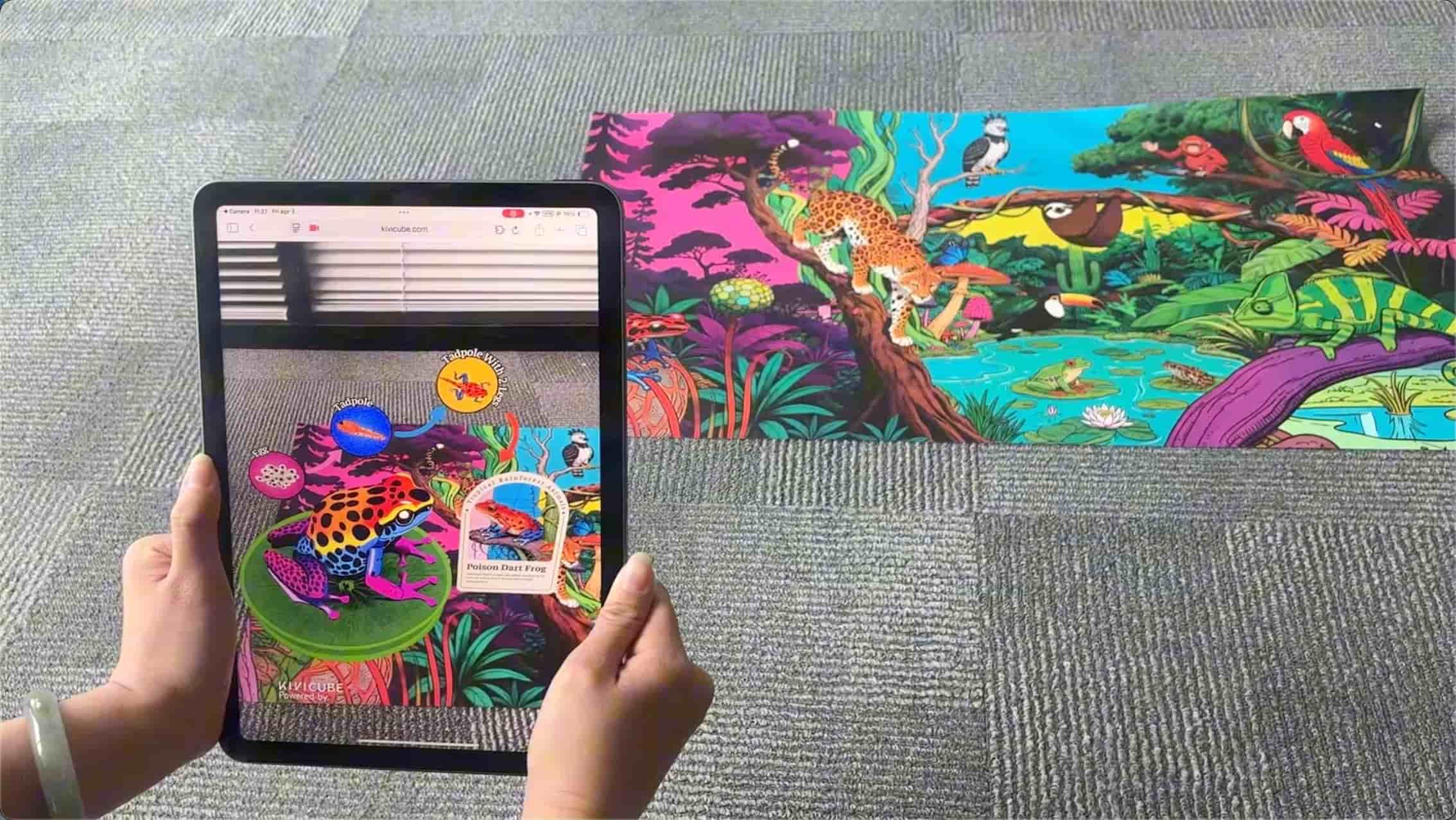 AR interactive books showcase made with Kivicube