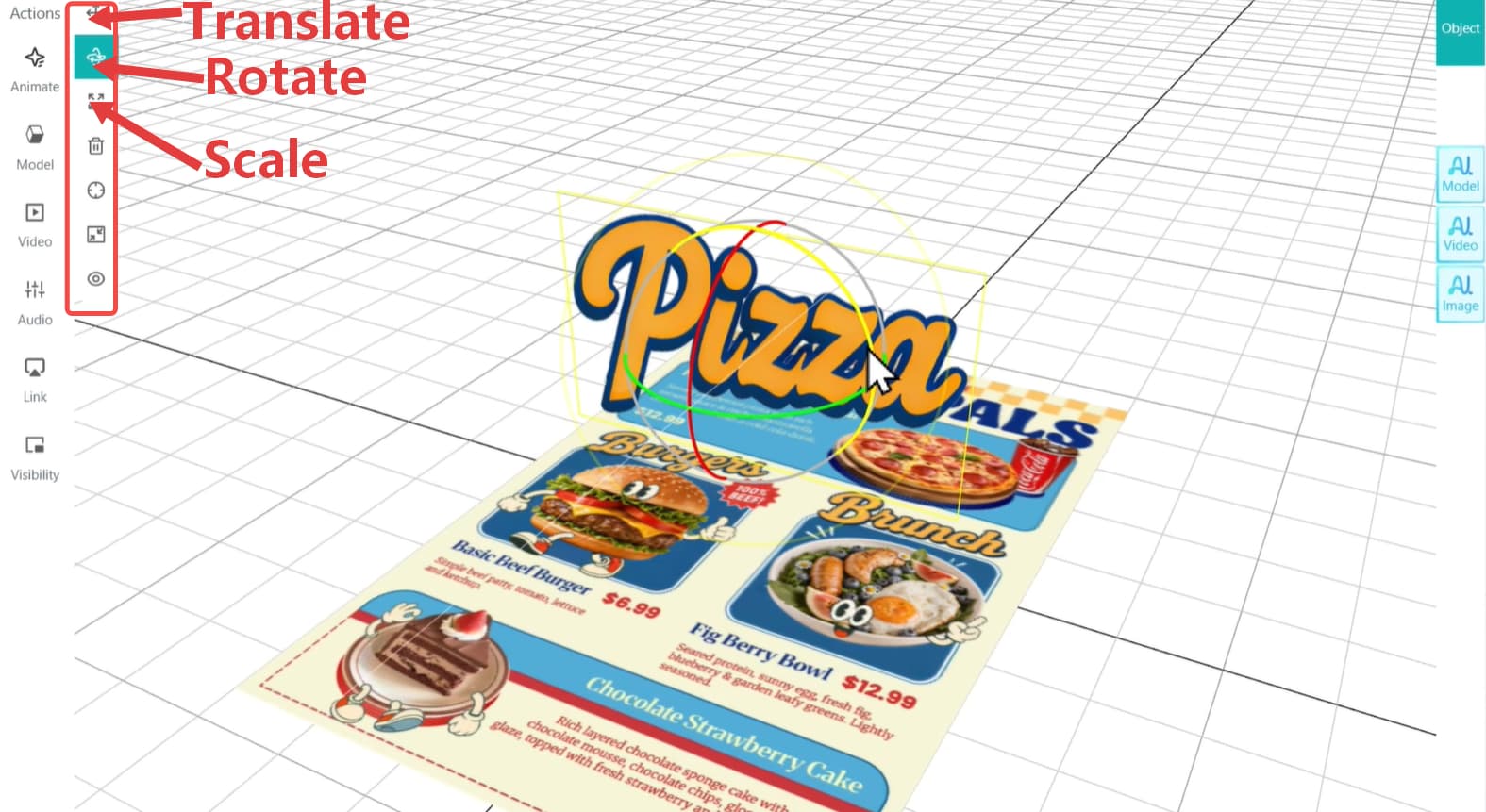 Adjust Assets Position with Transform Tools