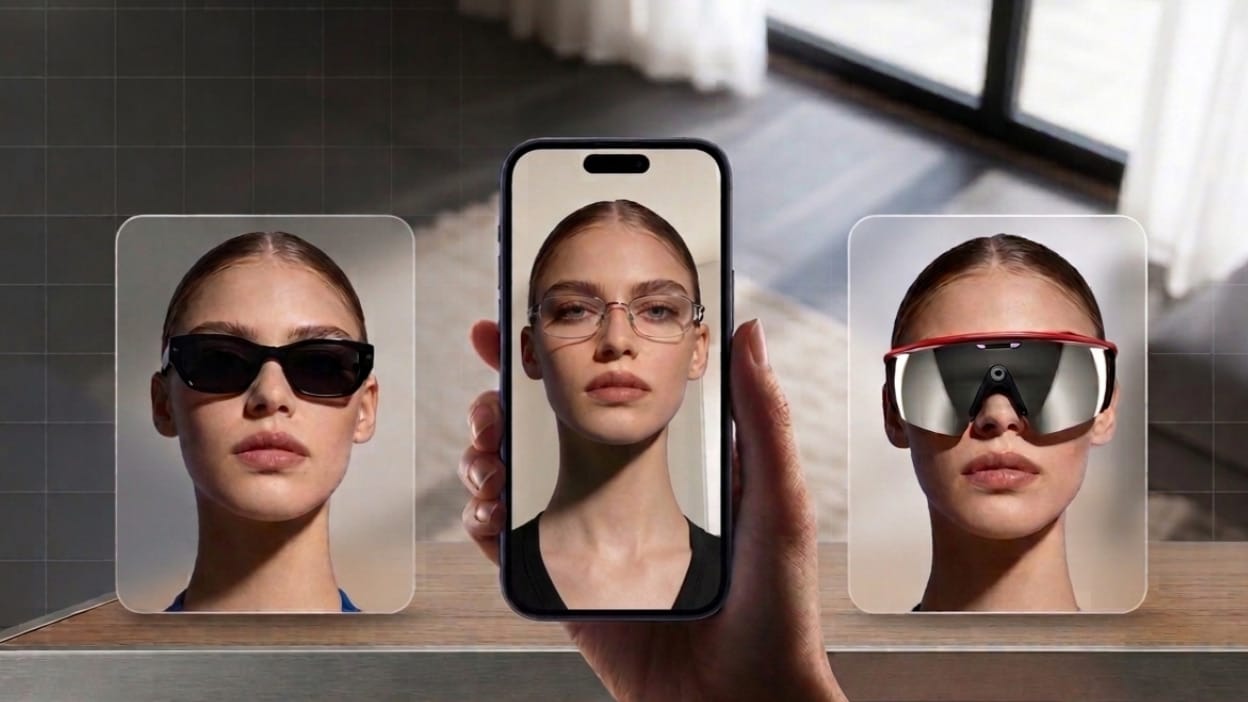 AR Face Tracking Case Glasses Try On