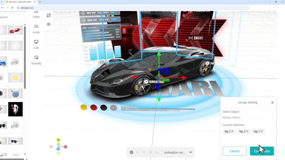 Create Group of AR Car Assets