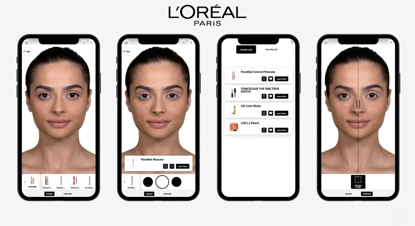 Face Tracking Use Case AR Makeup Try On L'Oréal