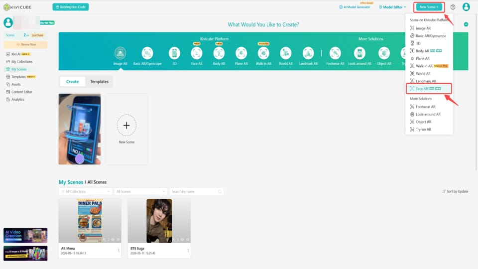 Sign Up to Create an Empty Scene