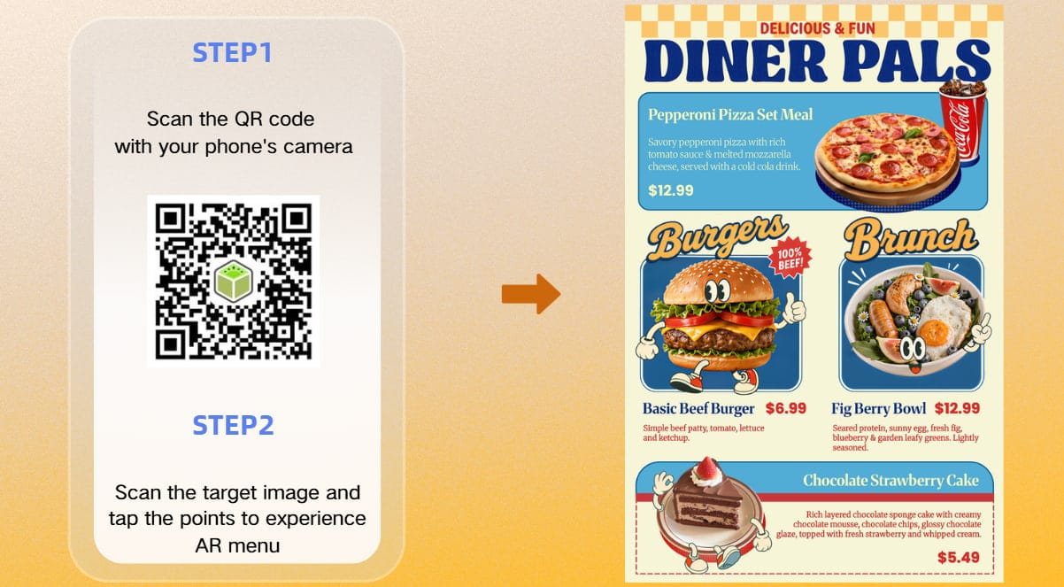 Save and Share AR Menu