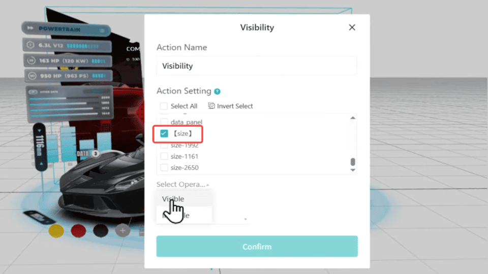 Set Visibility of Dimension Information