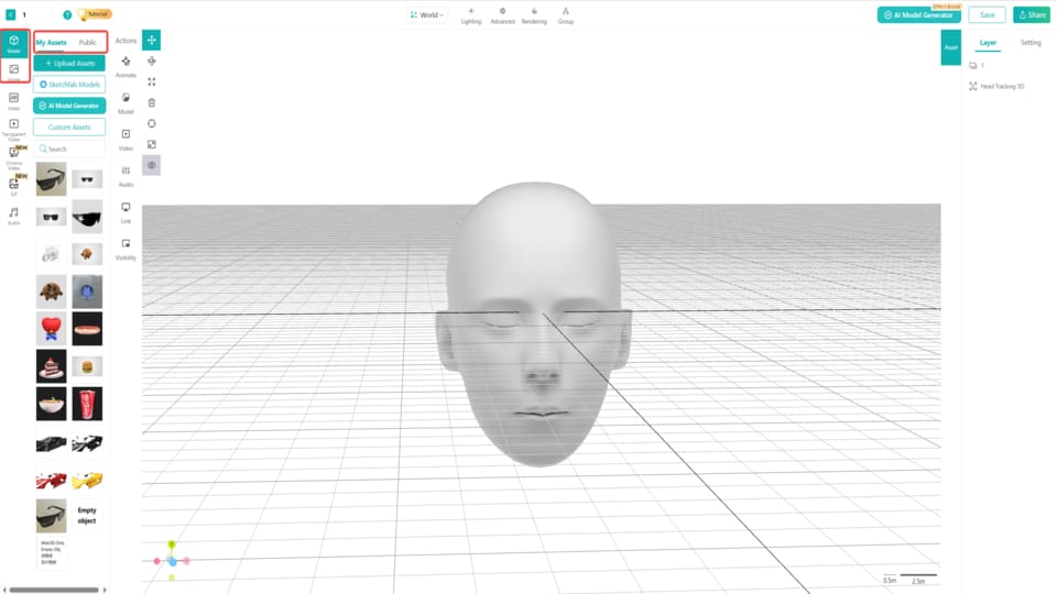Upload Glasses from Device or Public Library