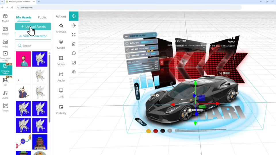 Upload AR Car Material to Replace