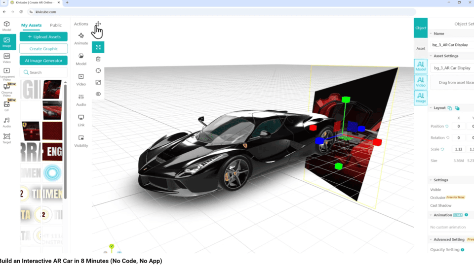 Transalte, Rotate and Scale the AR Car Assets
