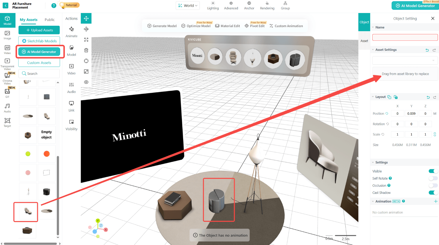 Replace Template Items with Your Product Model