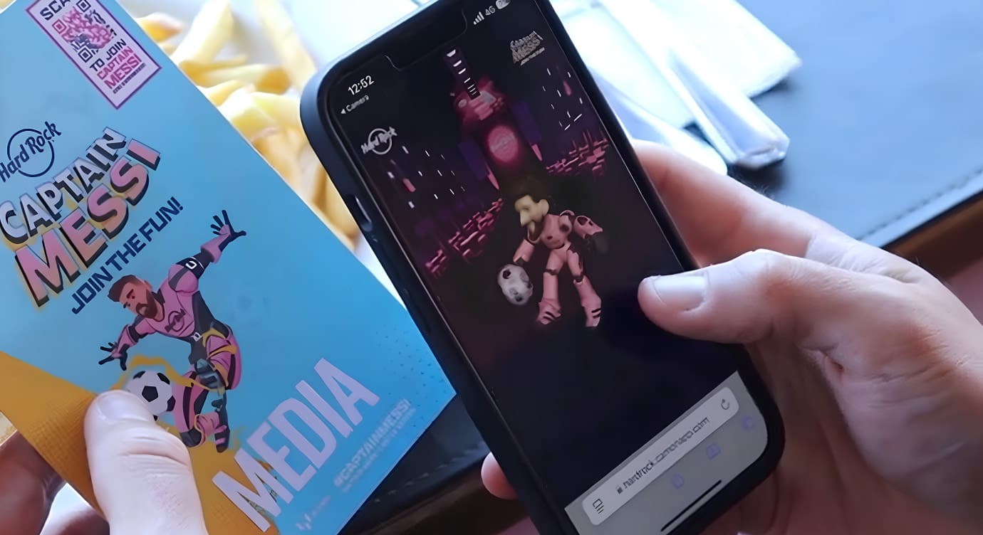 AR for Restaurants Example Captain Messi Immersive AR Experience