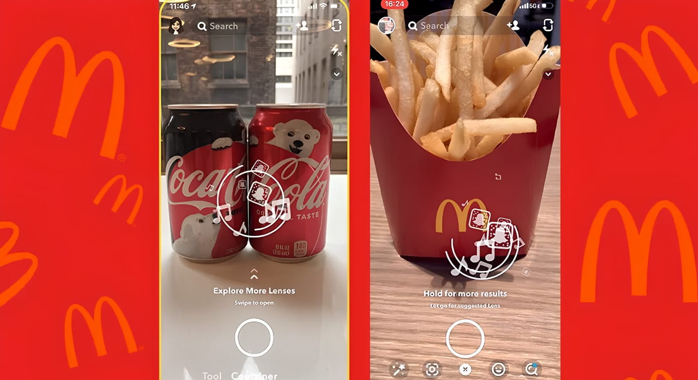 AR for Restaurants Example Mcdonald AR Filter