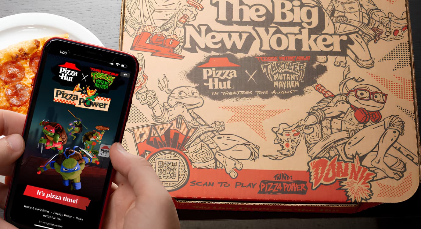 AR for Restaurants Example Pizza Hut Teenage Mutant Ninja Turtles AR Campaign