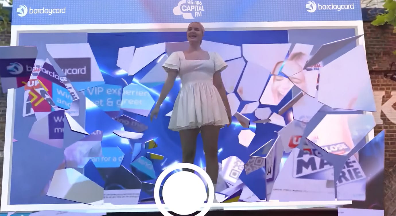 Graffiti Augmented Reality Example Anne Marie AR Billboard