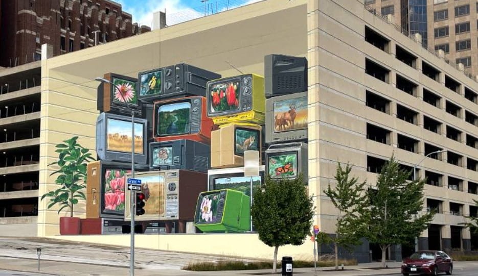 Graffiti Augmented Reality Example Iowa Nature Mural
