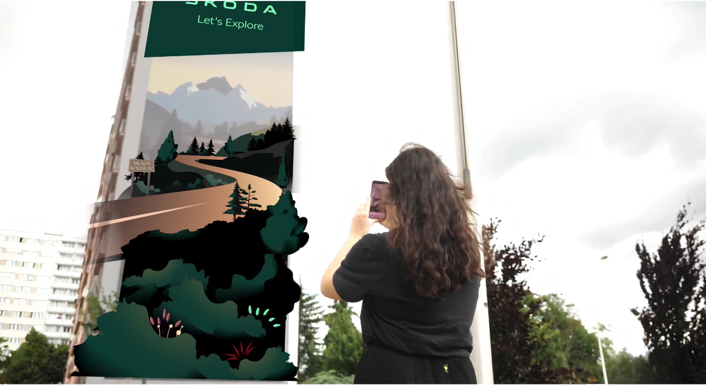 Graffiti Augmented Reality Example Skoda