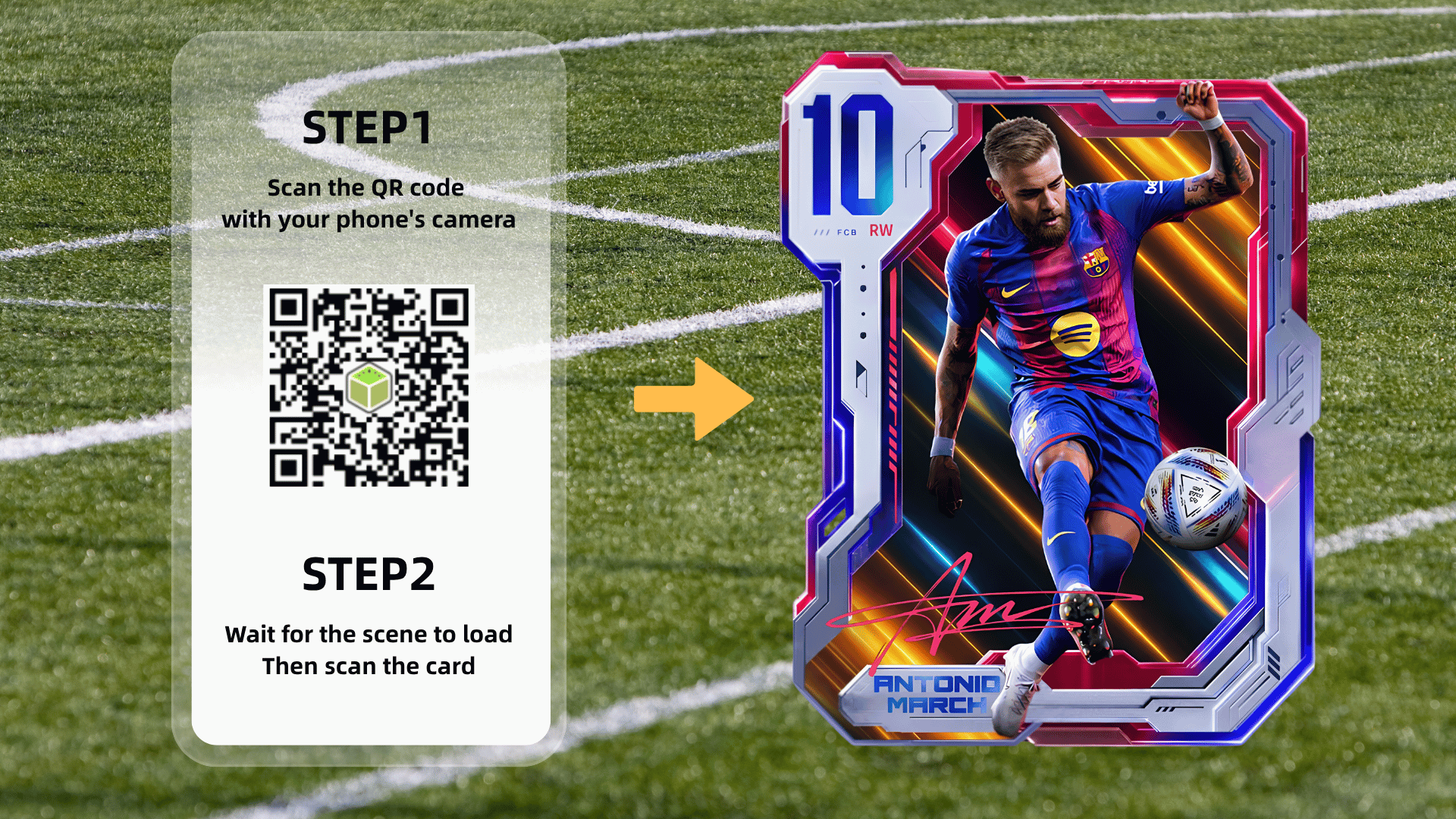 Augmented Reality Football Card