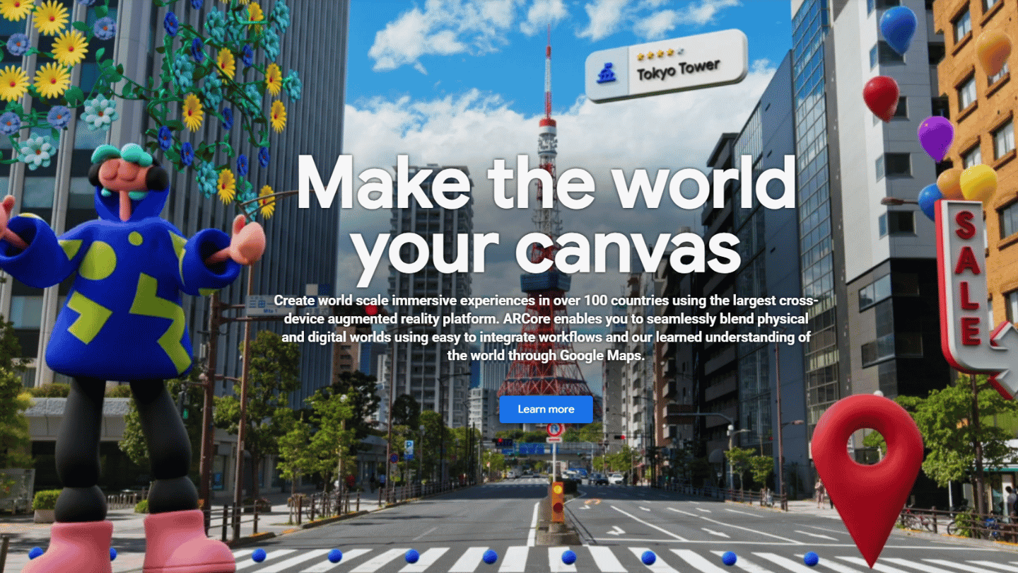 Google ARCore - AR SDK Provider with Top Space Understanding