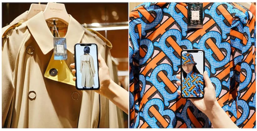 Augmented Reality Fashion Example Burberry AR Showroom