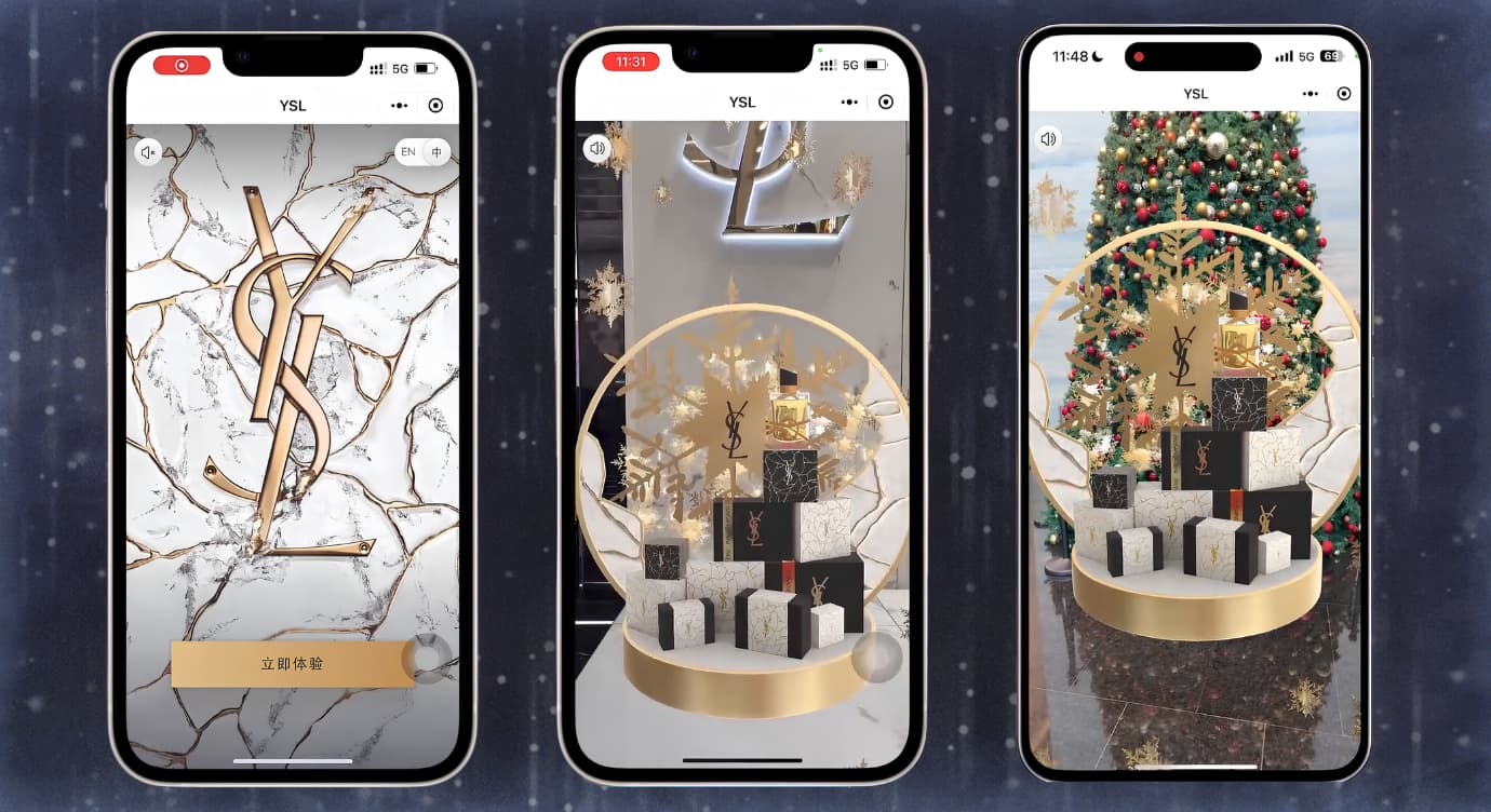 Augmented Reality Fashion Example YSL Kivisense AR Filter