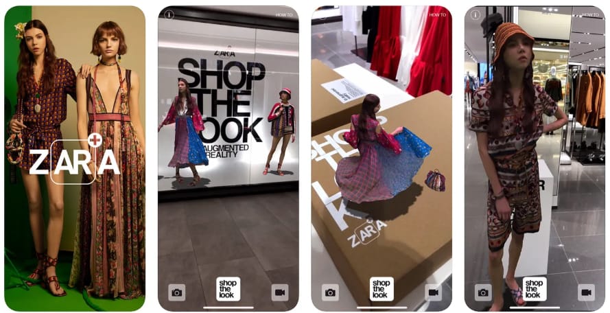 Augmented Reality Fashion Example Zara Shop The Look App