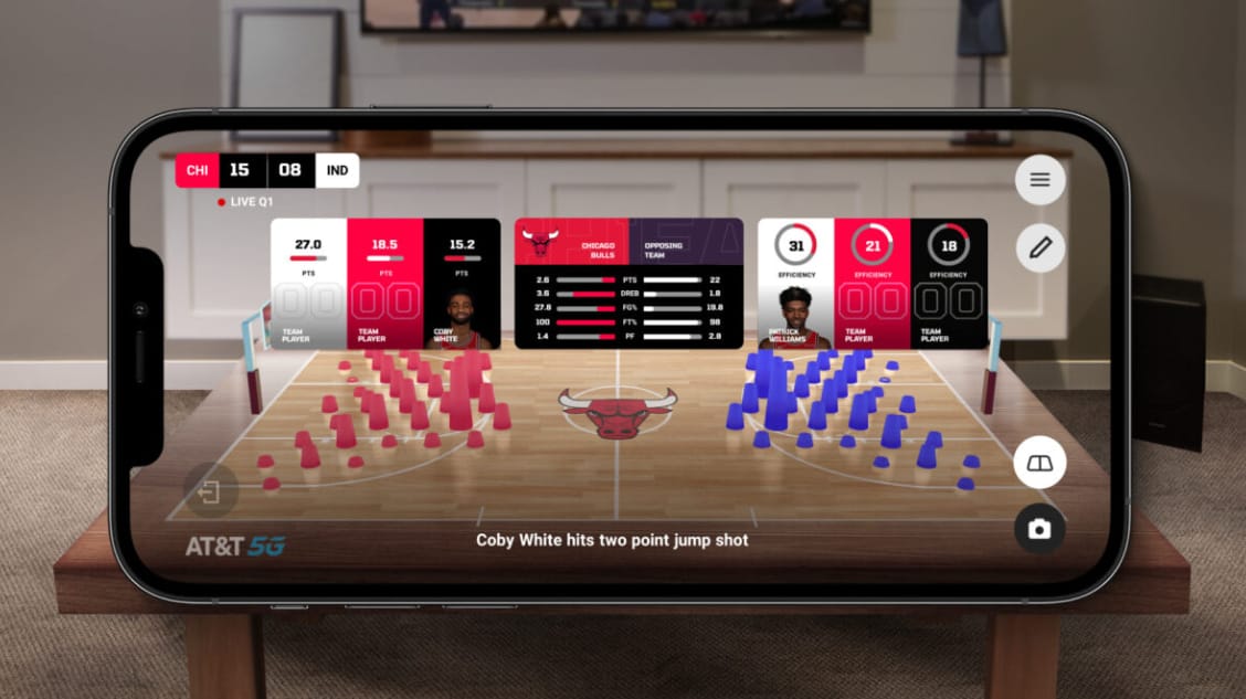 Augmented Reality Sports Example AT&T StatsZone